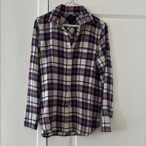 Women’s “boy” Plaid Button-Up Shirt